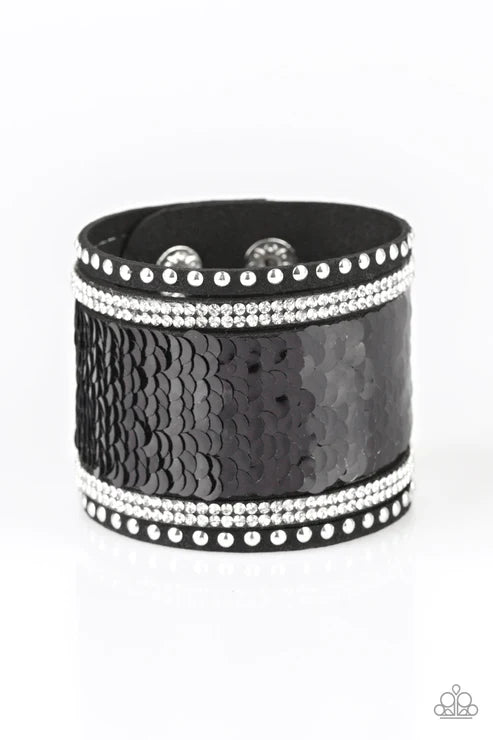 Paparazzi ♥ MERMAIDS Have More Fun - Black ♥ Bracelet