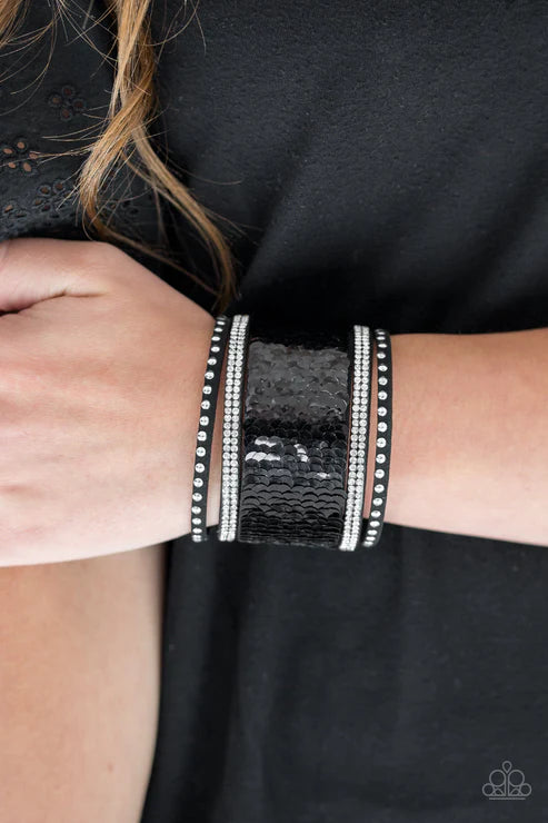 Paparazzi ♥ MERMAIDS Have More Fun - Black ♥ Bracelet