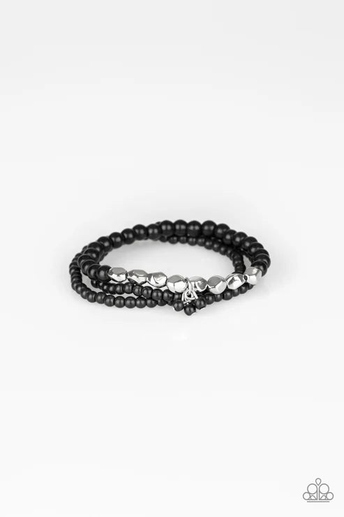 Paparazzi ♥ Tour de Tranquility - Black ♥ Bracelet
