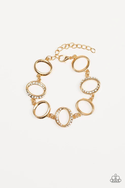 Paparazzi ♥ Beautiful Inside and Out - Gold ♥ Bracelet