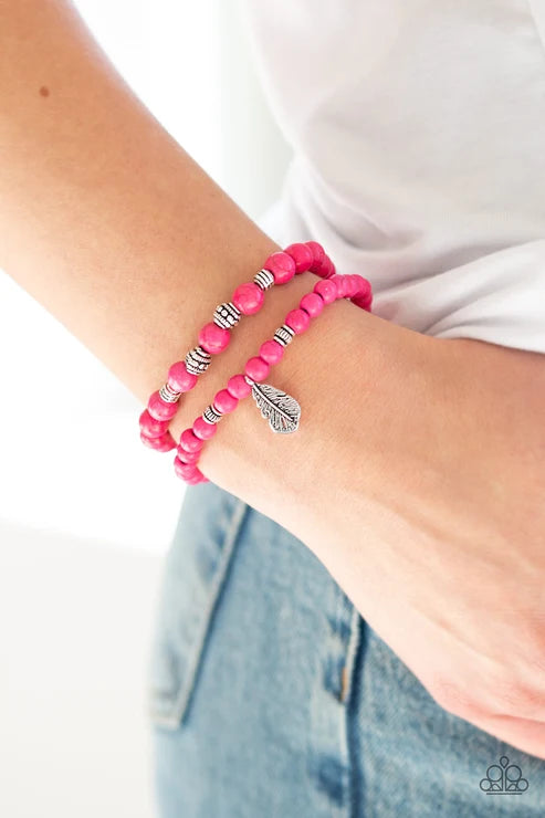 Paparazzi ♥ Desert Dove - Pink ♥ Bracelet