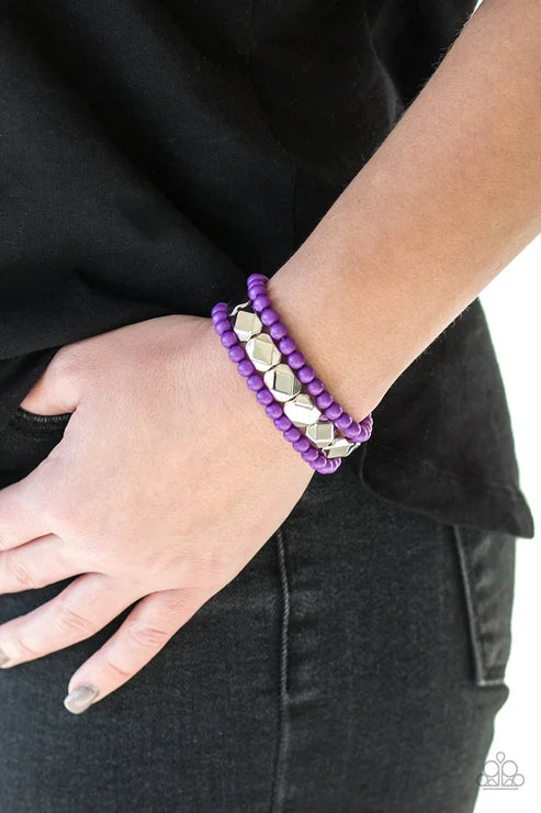 Paparazzi ♥ Fiesta Flavor - Purple ♥ Bracelet