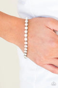 Paparazzi ♥ Out Like A SOCIALITE - White ♥ Bracelet