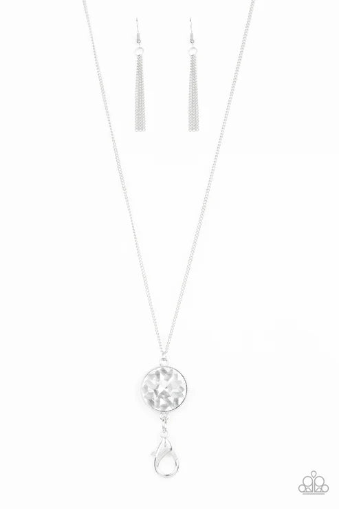 Paparazzi ♥ Dauntless Diva - White ♥ Lanyard