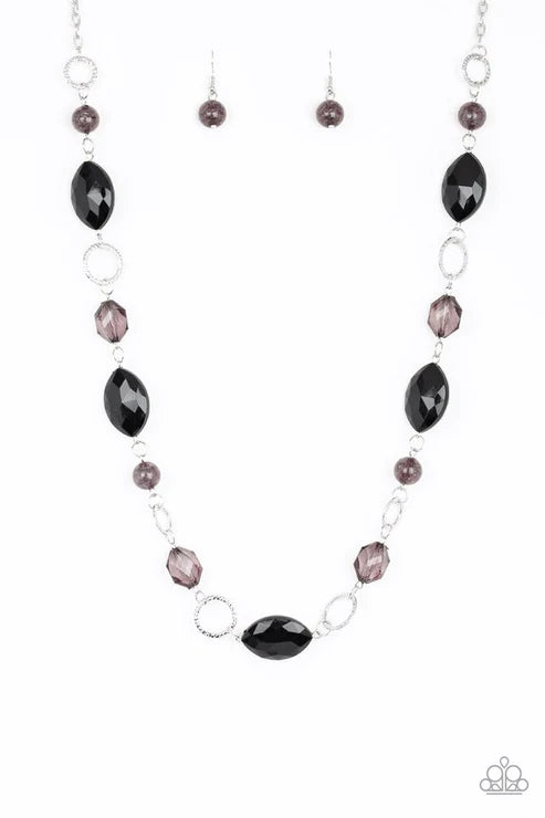 Paparazzi ♥ Shimmer Simmer - Black ♥ Necklace