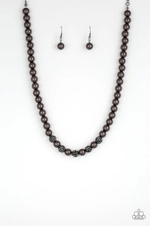 Paparazzi ♥ Posh Boss - Black ♥ Necklace