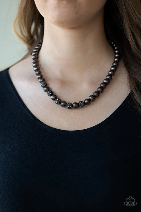 Paparazzi ♥ Posh Boss - Black ♥ Necklace