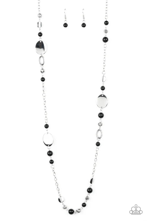 Paparazzi ♥ Serenely Springtime - Black ♥ Necklace