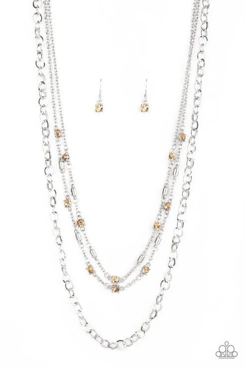 Paparazzi ♥ Metro Mixer - Brown ♥ Necklace