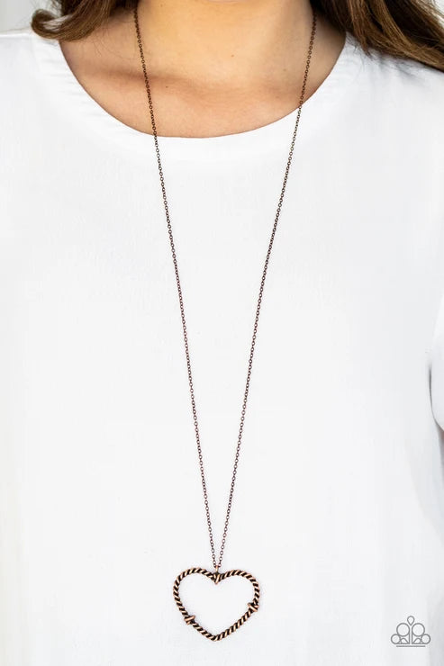 Paparazzi ♥ Straight From The Heart - Copper ♥ Necklace