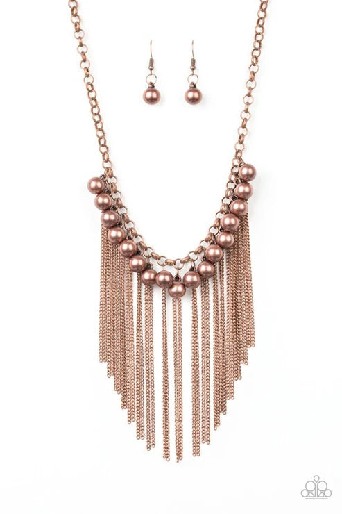 Paparazzi ♥ Powerhouse Prowl - Copper ♥ Necklace