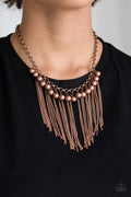 Paparazzi ♥ Powerhouse Prowl - Copper ♥ Necklace