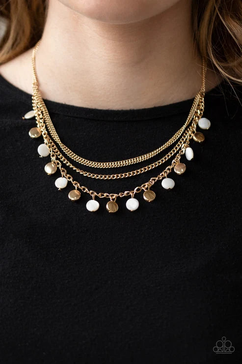Paparazzi ♥ Beach Flavor - Gold ♥ Necklace