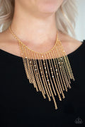 Paparazzi ♥ First Class Fringe - Gold ♥ Necklace