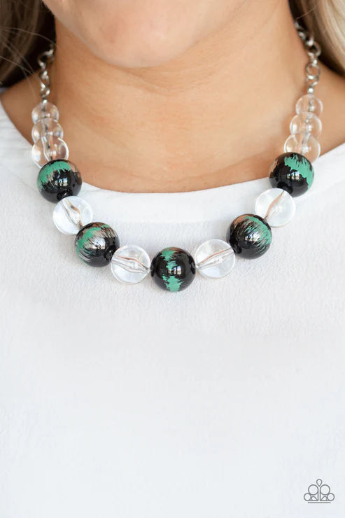 Paparazzi ♥ Torrid Tide - Green ♥ Necklace