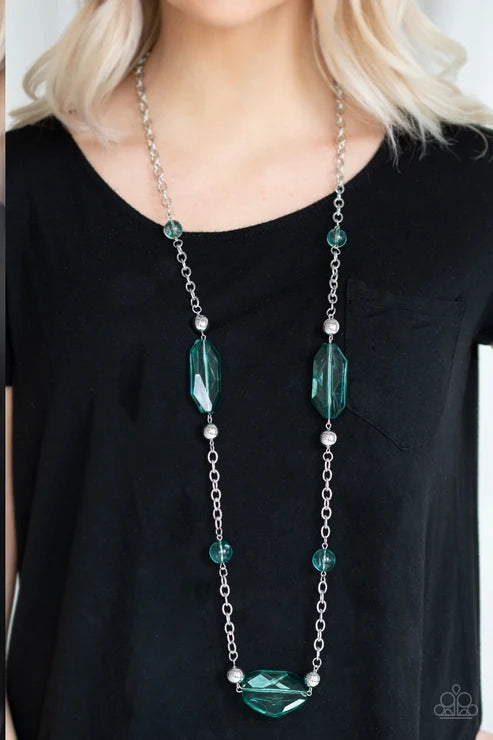Paparazzi ♥ Crystal Charm - Green ♥ Necklace