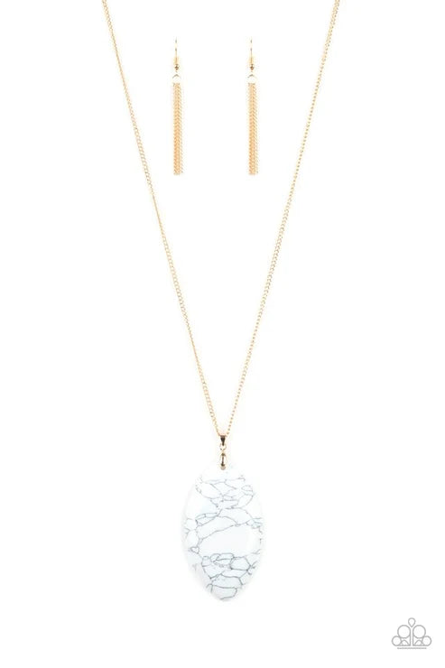Paparazzi ♥ Santa Fe Simplicity - White ♥ Necklace