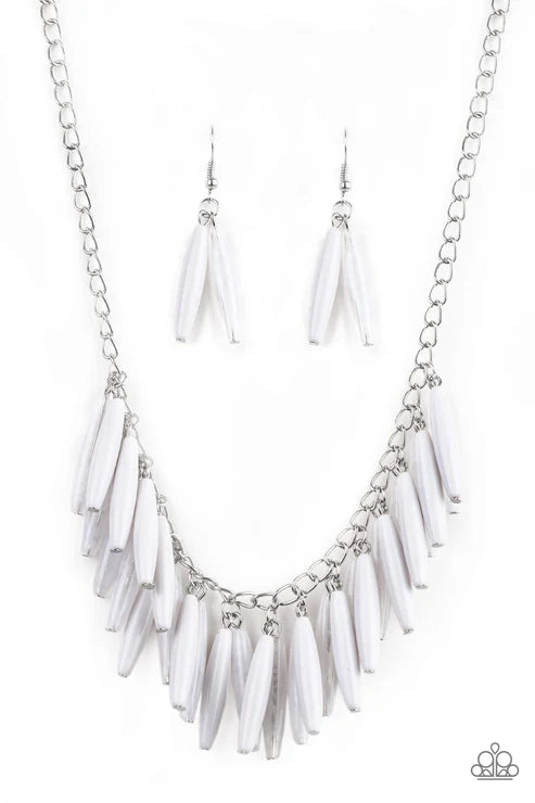 Paparazzi ♥ Full Of Flavor - White ♥ Necklace