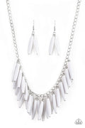 Paparazzi ♥ Full Of Flavor - White ♥ Necklace