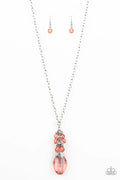 Paparazzi ♥ Crystal Cascade - Orange ♥ Necklace