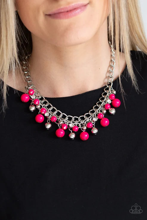 Paparazzi ♥ The Bride To BEAD - Pink ♥ Necklace