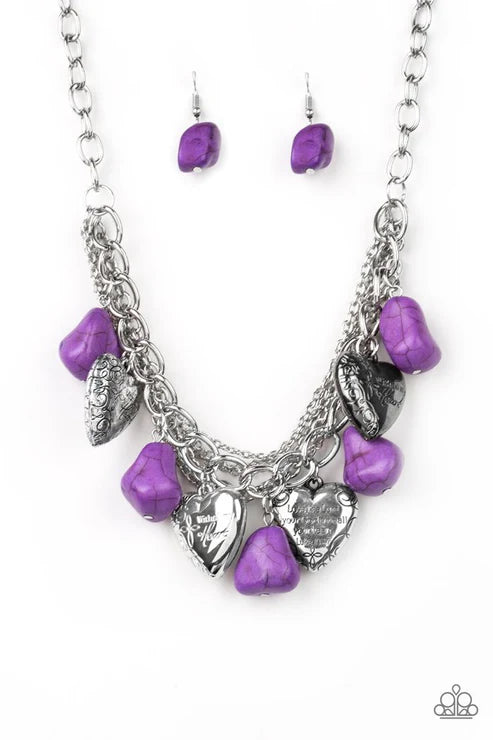 Paparazzi ♥ Change Of Heart - Purple ♥ Necklace