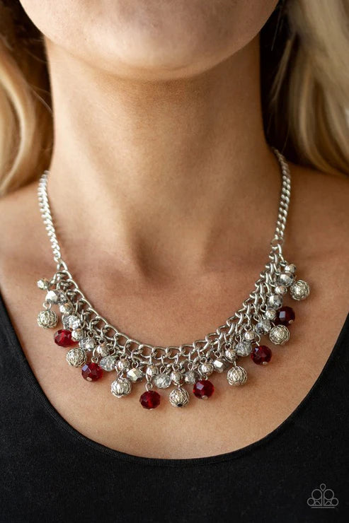 Paparazzi ♥ Party Spree - Red ♥ Necklace