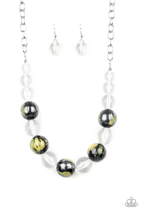 Paparazzi ♥ Torrid Tide - Yellow ♥ Necklace