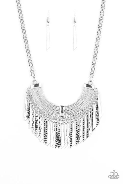 Paparazzi ♥ Impressively Incan - Silver ♥ Necklace