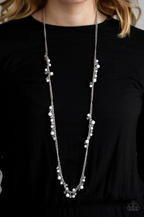 Paparazzi ♥ Miami Mojito - White ♥ Necklace