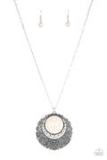 Paparazzi ♥ Medallion Meadow - White ♥ Necklace