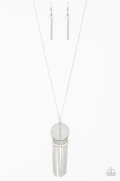Paparazzi ♥ Get A ROAM! - White ♥ Necklace