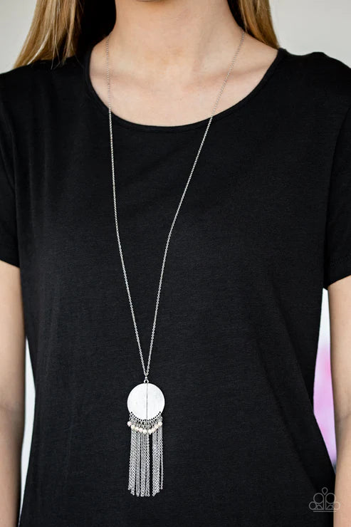 Paparazzi ♥ Get A ROAM! - White ♥ Necklace