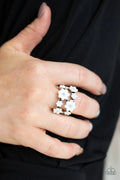 Paparazzi ♥ Floral Crowns - White ♥ Ring