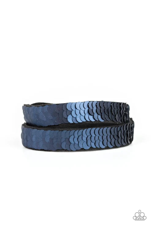 Paparazzi ♥ Under The SEQUINS - Blue ♥ Bracelet