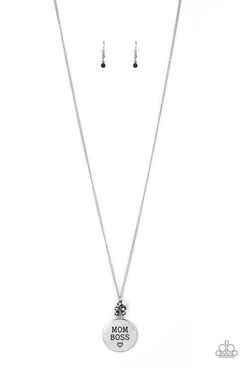 Paparazzi ♥ Mom Boss - Silver ♥ Necklace