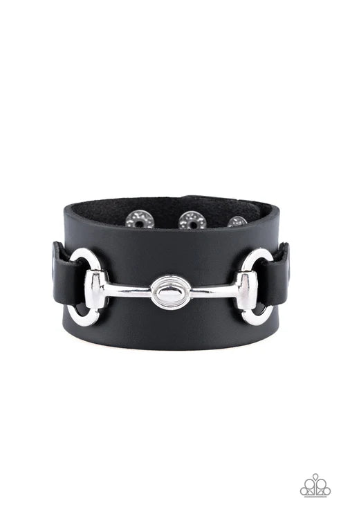 Paparazzi ♥ Biker Band - Black ♥ Bracelet