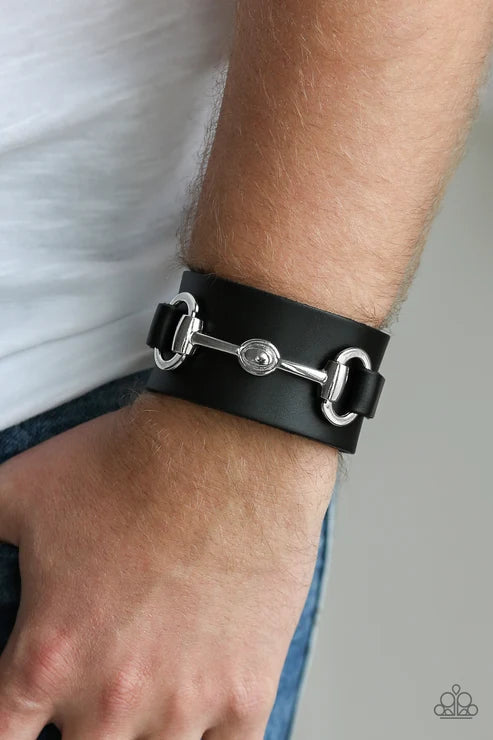 Paparazzi ♥ Biker Band - Black ♥ Bracelet