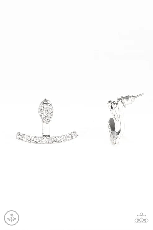 Paparazzi ♥ Glowing Glimmer - White ♥ Post Earrings