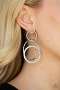 Paparazzi ♥ Metro Bliss - White ♥ Post Earrings