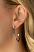 Paparazzi ♥ Rhinestone Revamp - Black ♥ Earrings