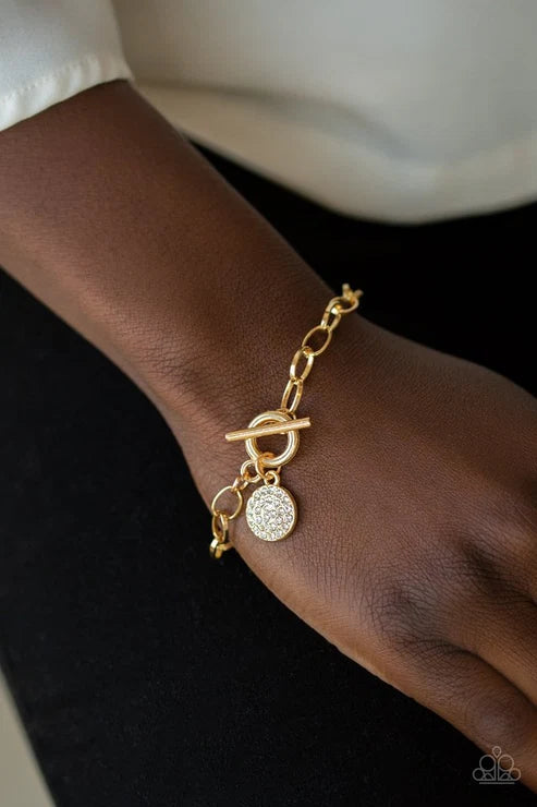 Paparazzi ♥ BLING In The New Year - Gold ♥ Bracelet