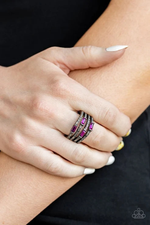 Paparazzi ♥ Royal Reflections - Pink ♥ Ring