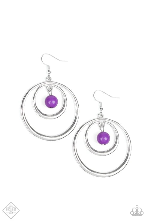 Paparazzi ♥ Diva Pop - Purple ♥ Earrings