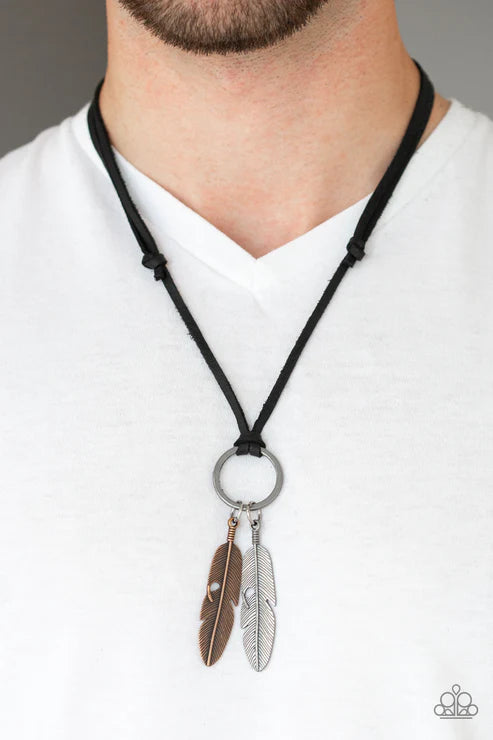 Paparazzi ♥ Sky Walker - Black ♥ Mens Necklace