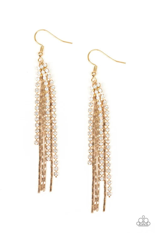 Paparazzi ♥ Red Carpet Bombshell - Gold ♥ Earrings