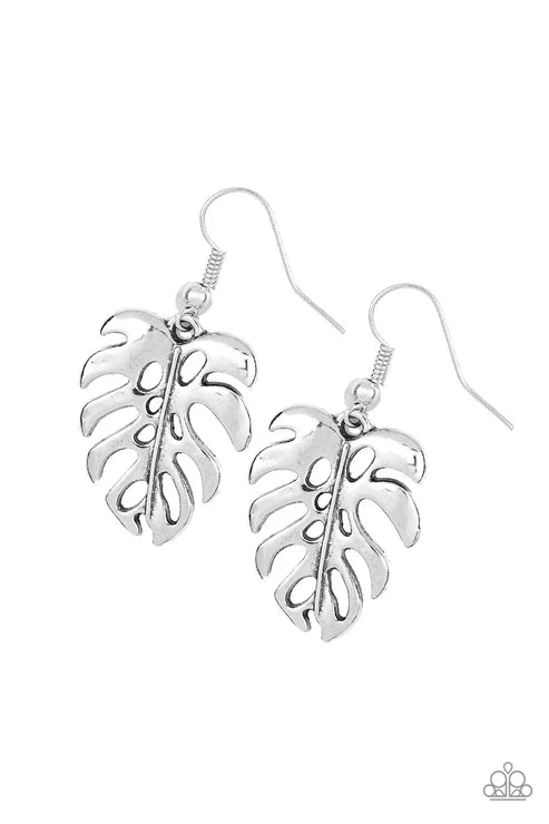 Paparazzi ♥ Desert Palms - Silver ♥ Earrings