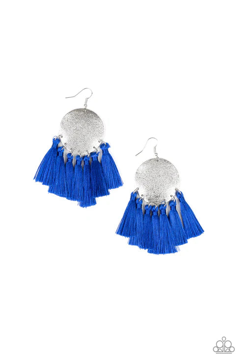 Paparazzi ♥ Tassel Tribute - Blue ♥ Earrings