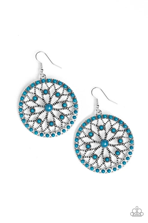 Paparazzi ♥ Merry Mandalas - Blue ♥ Earrings