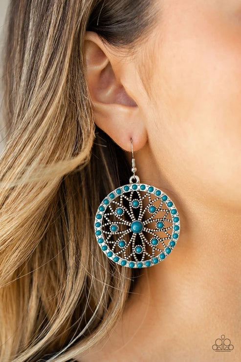 Paparazzi ♥ Merry Mandalas - Blue ♥ Earrings